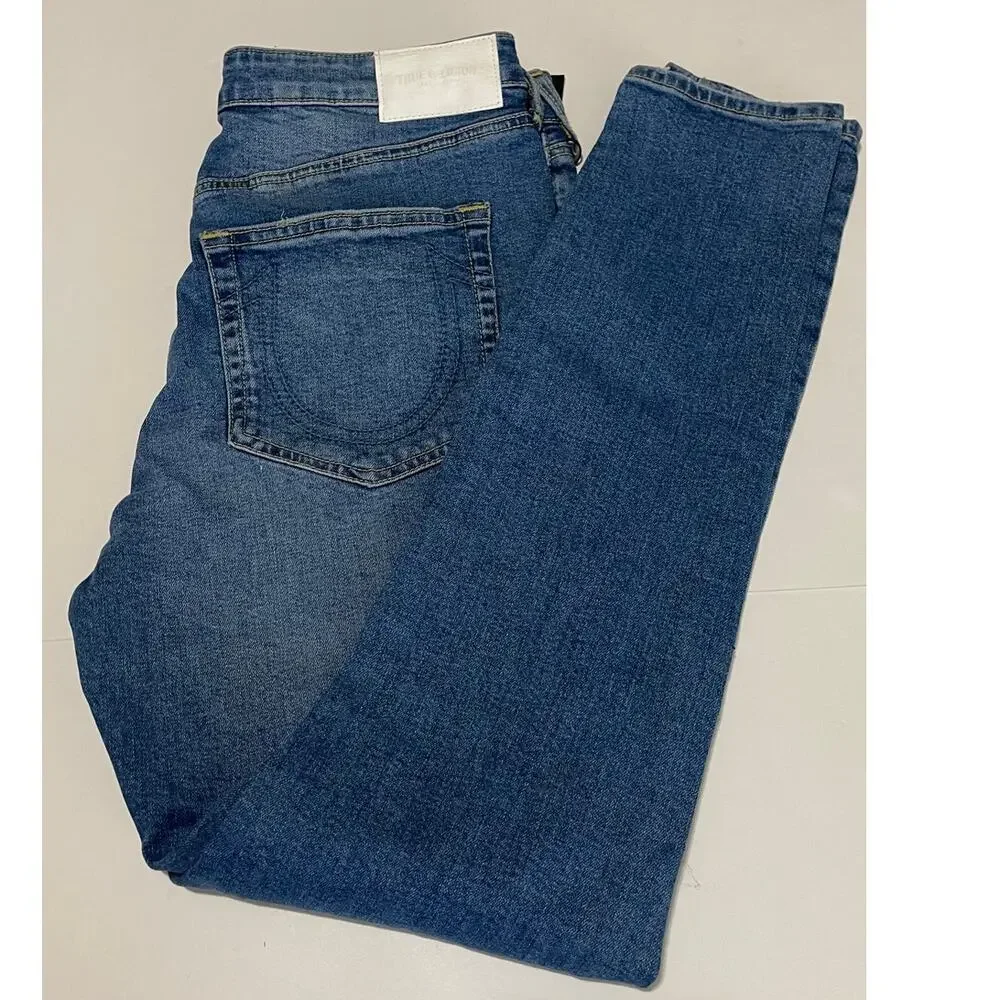 True Religion Women Jennie Curvy World‎ Tour Distressed Skinny Jeans High New